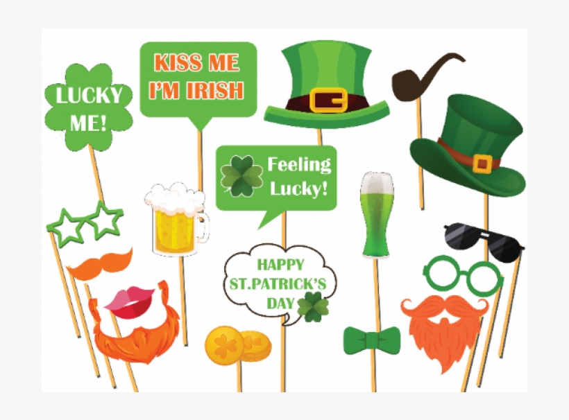 Patrick's Day Photo Booth Prop, Green Beer Saint Patty's - Saint Patrick's Day, transparent png #1843545