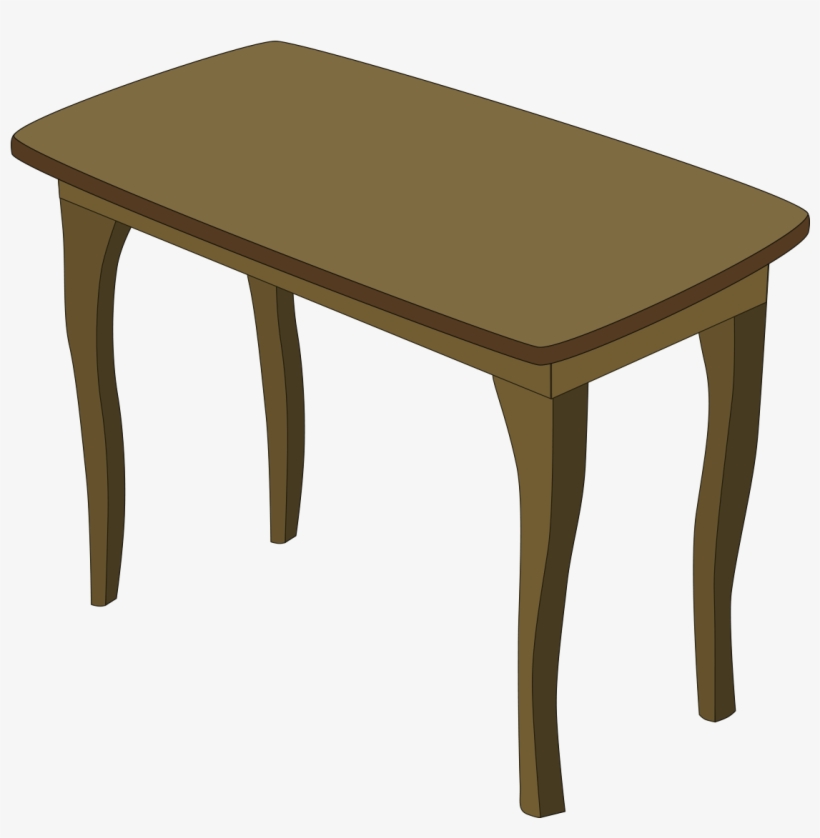 Table Bedroom Furniture Clip Art - Wood Table Cartoon, transparent png #1843548
