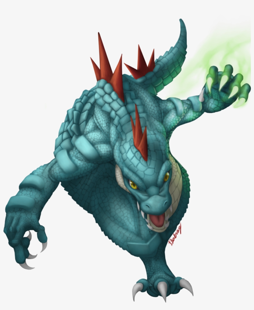 #160 Feraligatr Used Dragon Claw And Crunch In The - Anime, transparent png #1844168