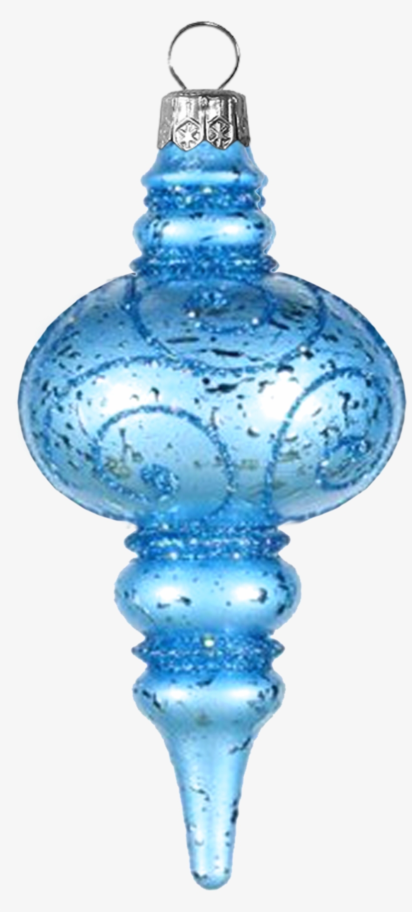 Christmas Blue Ornament - Queens Of Christmas Finial Ornament Glitter Colour:, transparent png #1844263