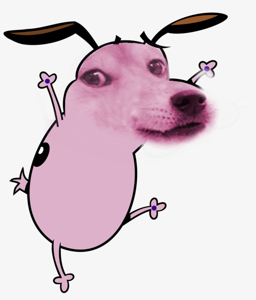 Shiba Inu Eustace Bagge Pink Dog Like Mammal Nose Mammal - Courage The Cowardly Dog Clip Art, transparent png #1844411