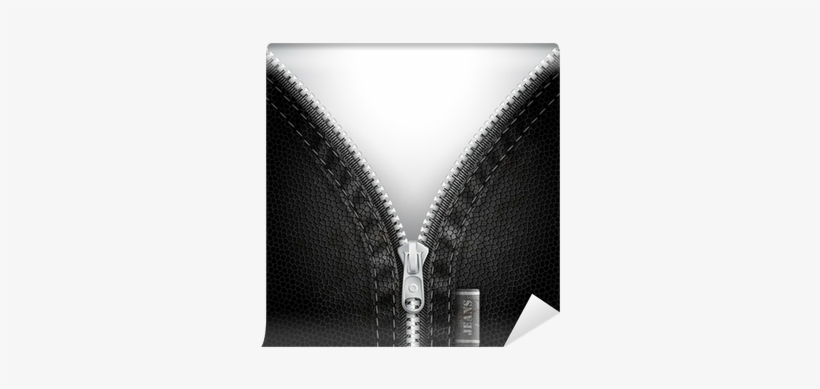 Leather Background With Open Zipper Wall Mural • Pixers® - Denim