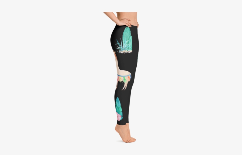 Boho Watercolor Llama & Cactus Print - Imagineavalon Christmas Leggings, Christmas Clothing,, transparent png #1845349