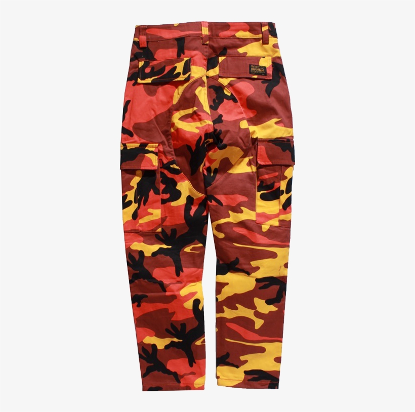 Lazy Camo Cargo Pants - Pantalones Camuflaje Naranja Hombre, transparent png #1845372