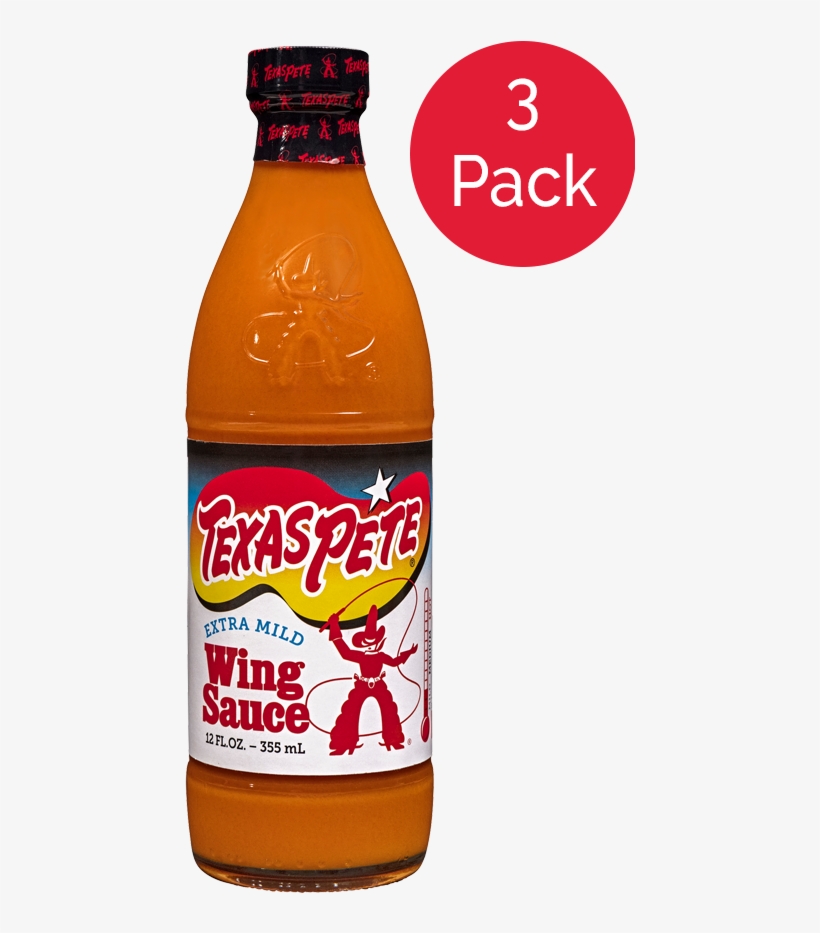 Extra Mild Wing Sauce From Texas Pete, 3 Pack - Texas Pete Wing Sauce, Extra Mild - 12 Fl Oz, transparent png #1845882