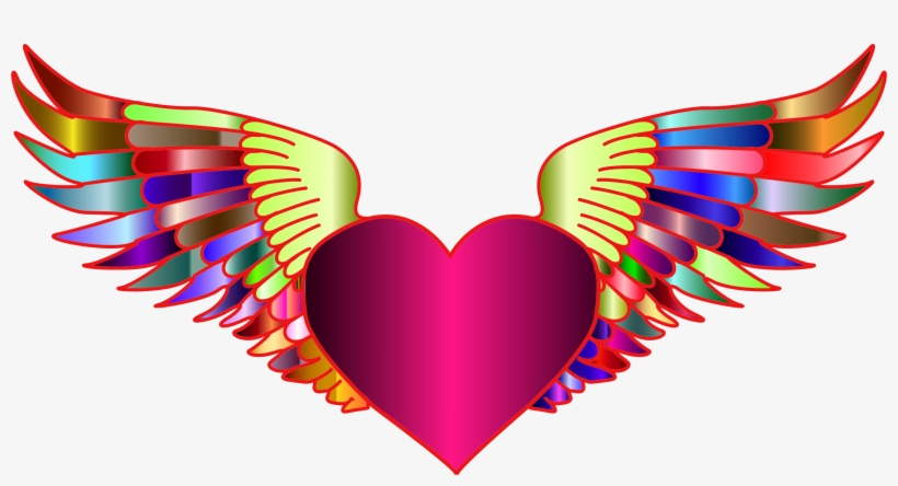 Vector Royalty Free Library Heart With Wings Clipart - Heart With Wings Clipart, transparent png #1846123