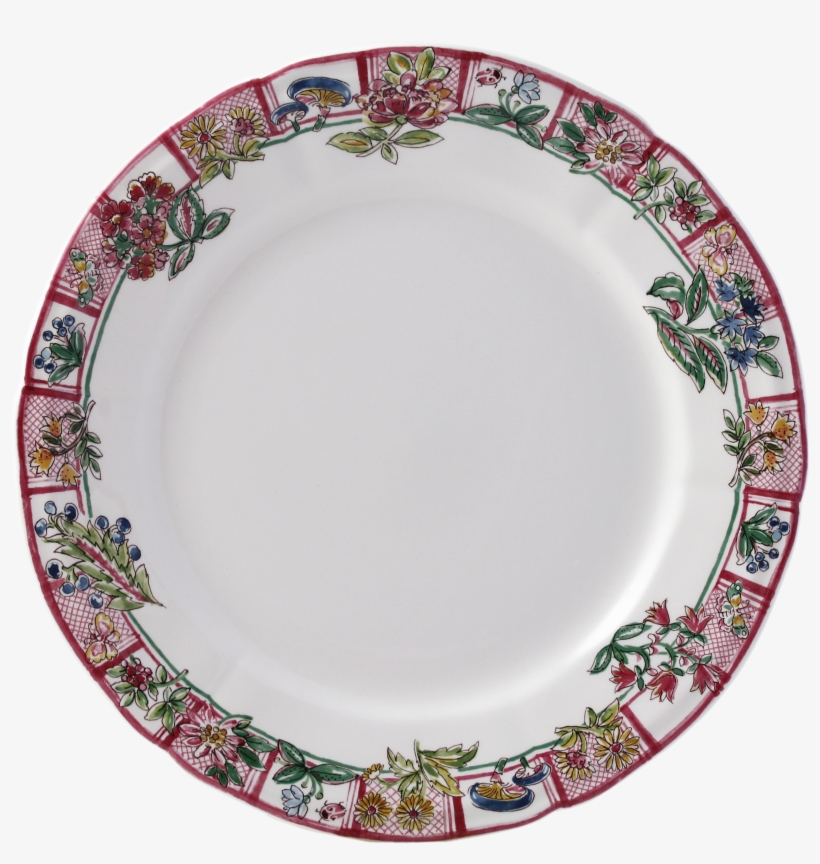 6 Dinner Plates - Dinner Plates With Cherries, transparent png #1846938
