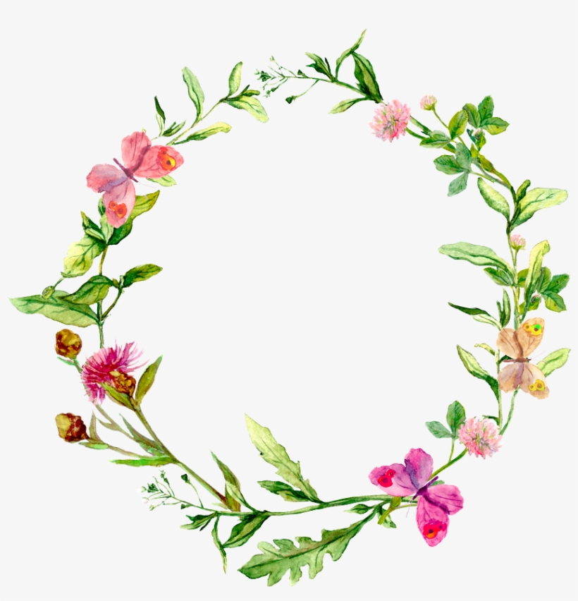 Watercolor Flower Circle Png, transparent png #1847169