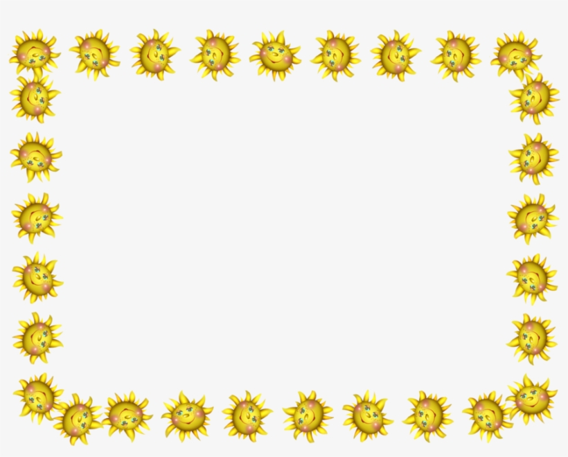 Banana Chip Clipart Banana Chip - Yellow Flower Border Clipart, transparent png #1847198