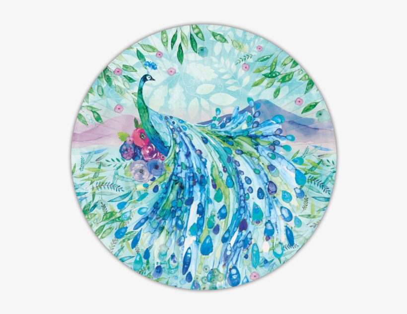 Pagoda Peacock Dinner Plates - Circle, transparent png #1847374