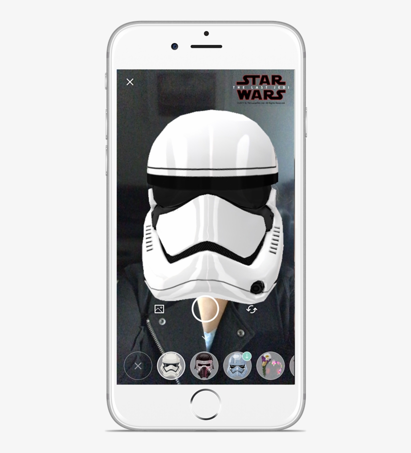 The Animated Masks Move With Your Face, So You Can - Star Wars Snapchat Lens, transparent png #1847375