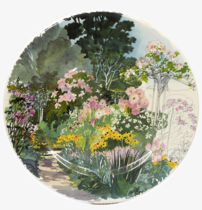 4 Dessert Plates Assorted - Gien Paris A Giverny Assorted Dessert Plates, transparent png #1847400