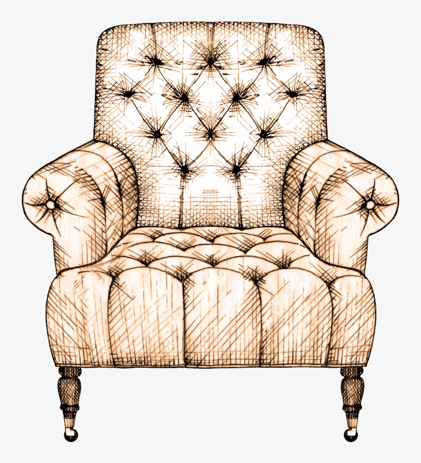 Drawing Couch Interior Design Services Chair Sketch - Sofa Sketch Design Furniture, transparent png #1847660