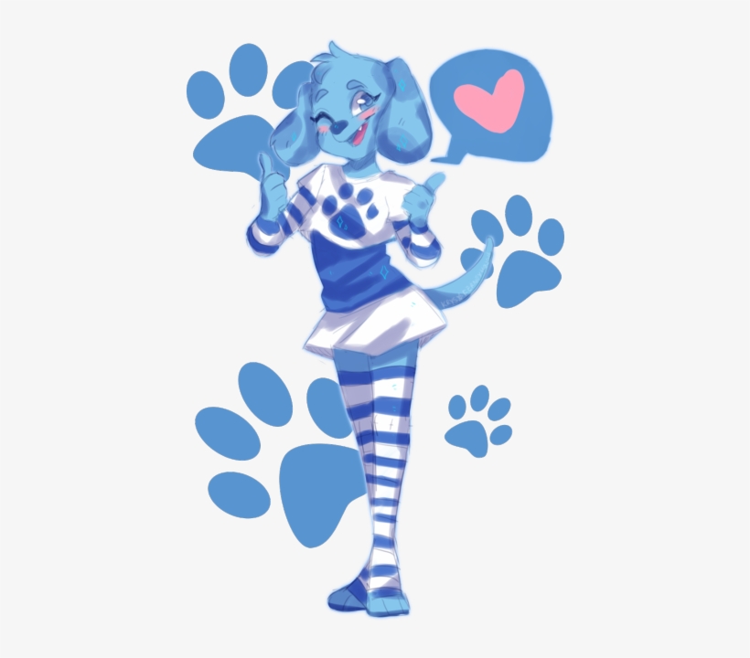 Blues Clues Paw Print Clipart - Blue From Blue's Clues Furry, transparent png #1847690