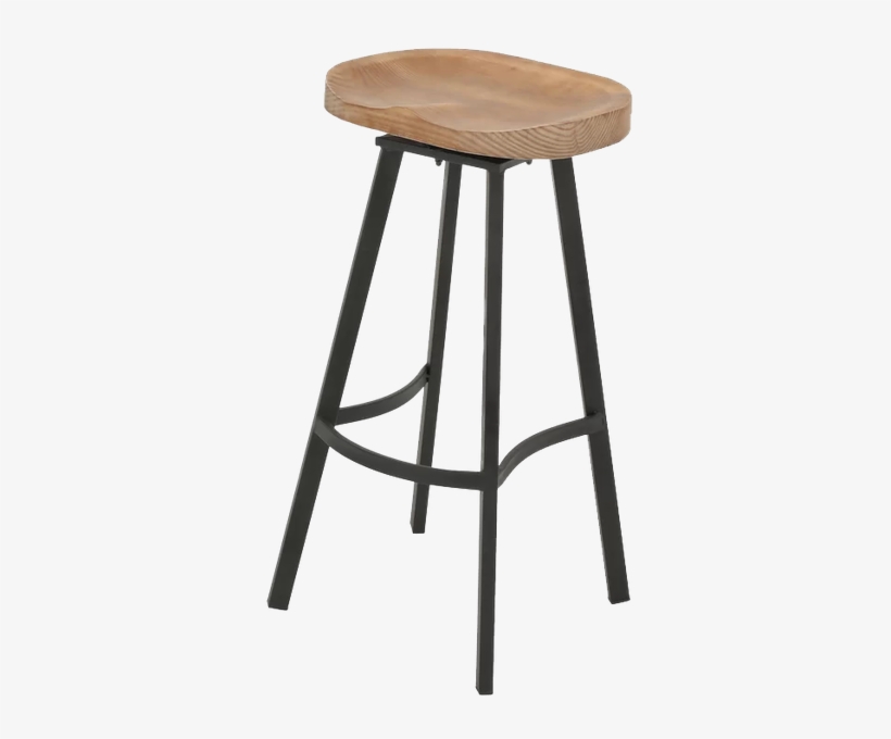 Gdf Studio Shea Wood And Iron Rustic Swivel Barstool, transparent png #1847807