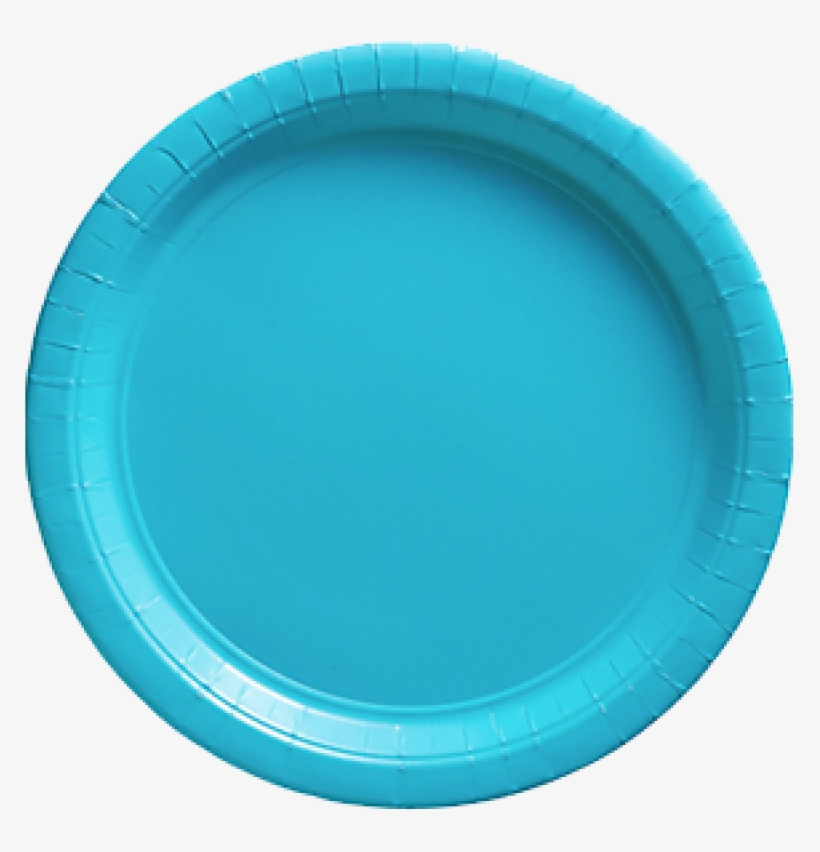 Carribbean Blue Paper Dinner Plates 20ct - Plate, transparent png #1848006
