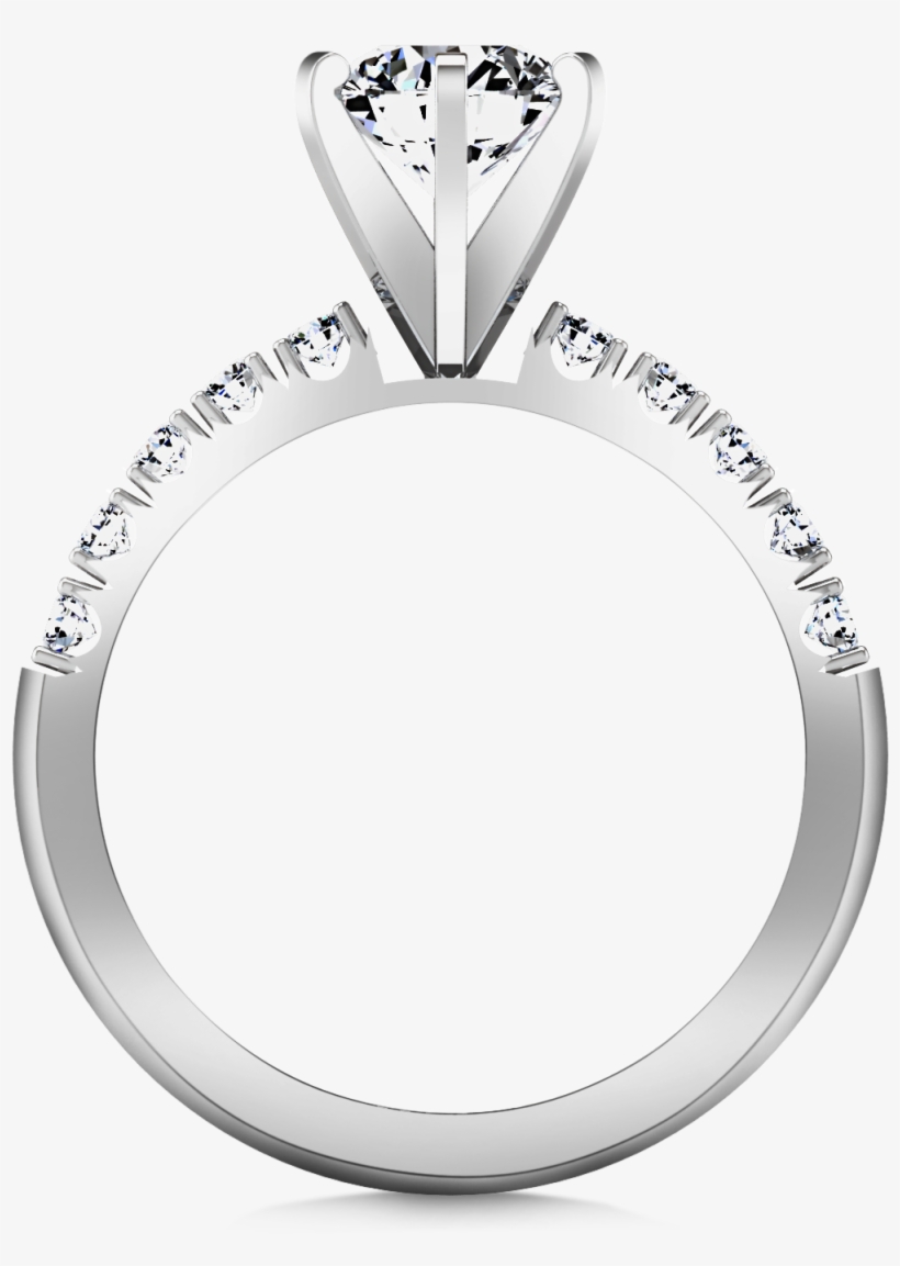 Image Transparent Download Pave Engagement Grace K - Engagement Ring, transparent png #1848123
