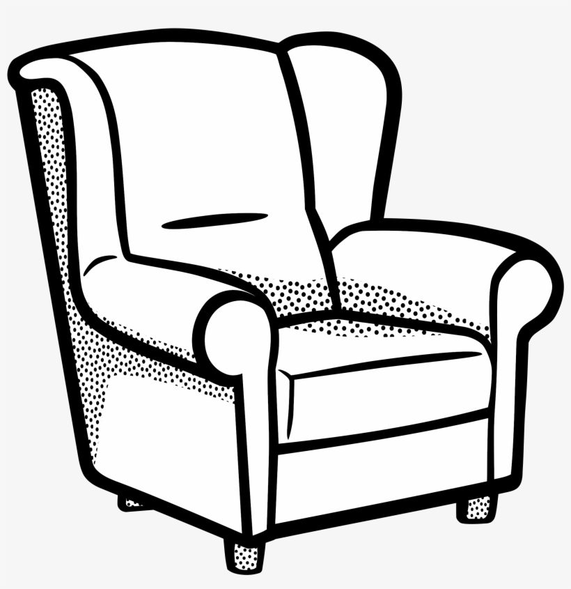 Clip Library Download Drawing Chair - Living Room For Coloring, transparent png #1848214