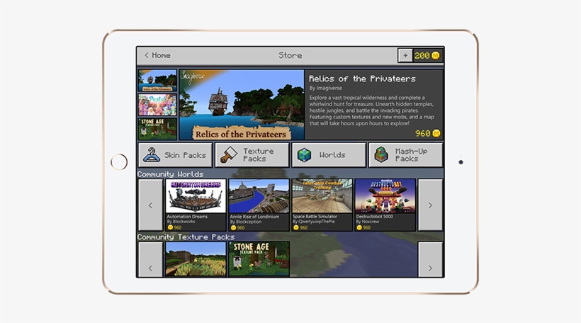 Millions Of Players, Dozens Of Devices, One Minecraft - Minecraft Xbox One Marketplace, transparent png #1848321