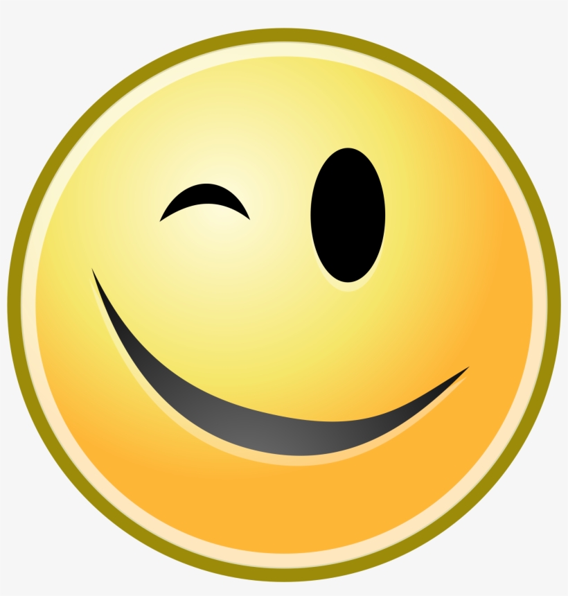 This Free Icons Png Design Of Wink Smiley Yellow, transparent png #1848503