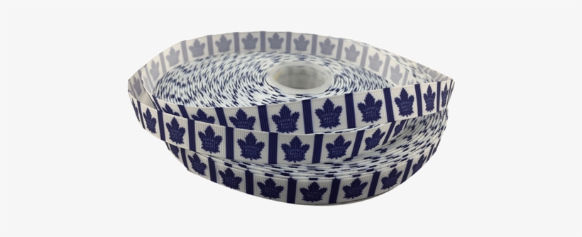 Toronto Maple Leafs New Logo Grosgrain Ribbon 5/8\ - Blue And White Porcelain, transparent png #1848792