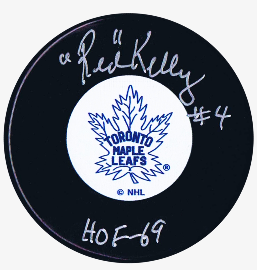 Red Kelly Autographed Toronto Maple Leafs Puck - Darryl Sittler Autographed Puck, transparent png #1849020