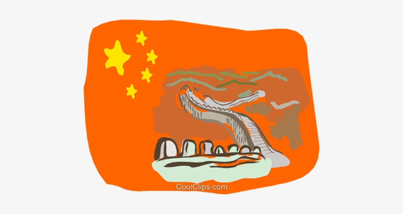 China, Great Wall Royalty Free Vector Clip Art Illustration - Chinesische Mauer Clipart, transparent png #1849123