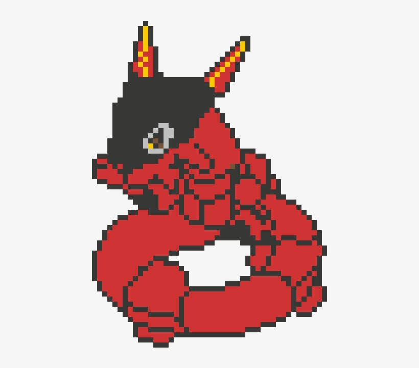 Dark Panther Rayquaza - Pixel Art, transparent png #1849335