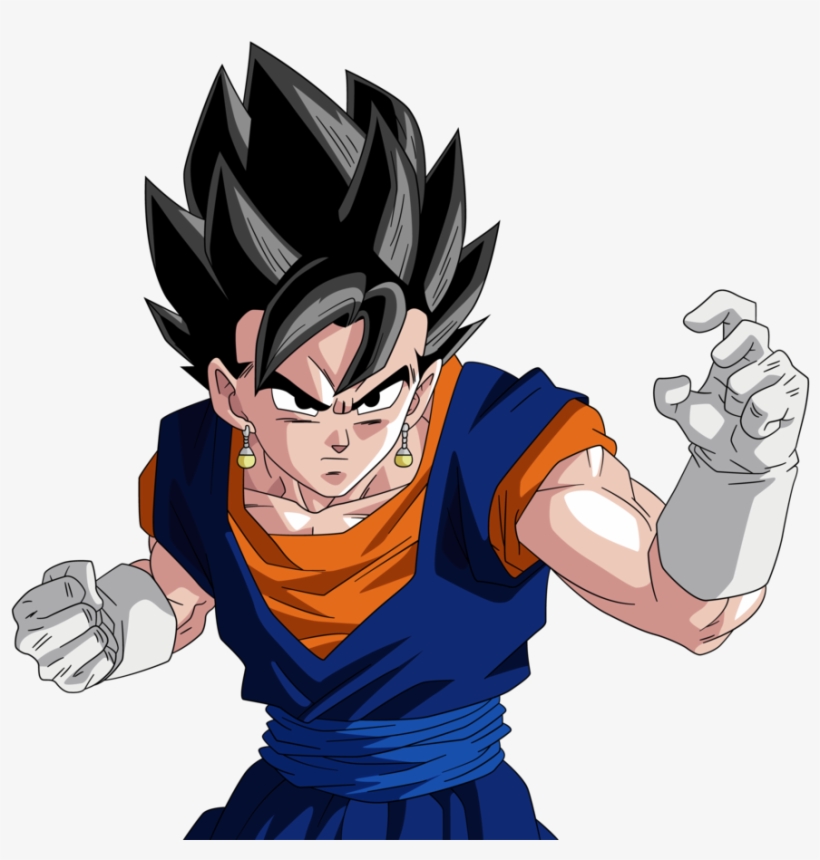 Vegito Black Hair By Rayzorblade189 - Super Saiyan Red Vegito, transparent png #1849626