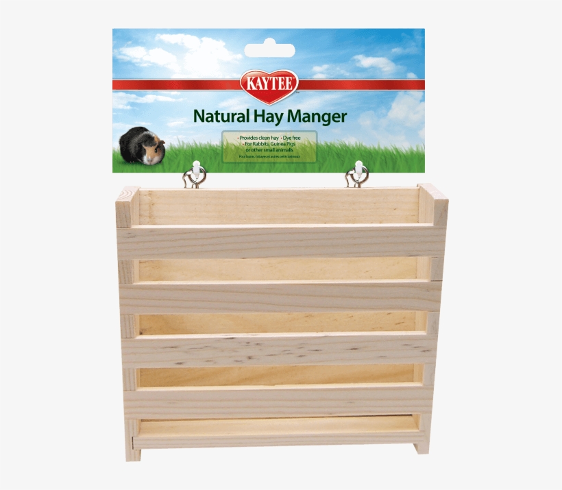 Natural Wooden Hay Manger - Kaytee Natural Large Hay Manger, transparent png #1849680
