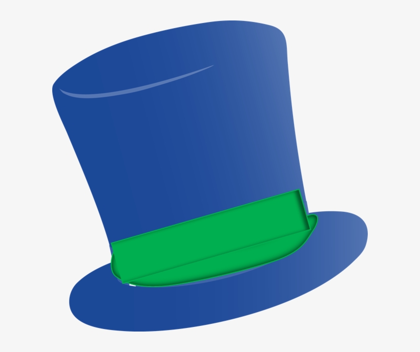 Picture Royalty Free Download Blue Books Top Hat By - Green And Blue Top Hat, transparent png #1850136