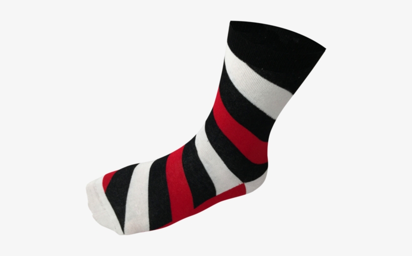 Men's Colorful Stripe Crew Socks W/ Tgif Black, Red - Sock, transparent png #1850397