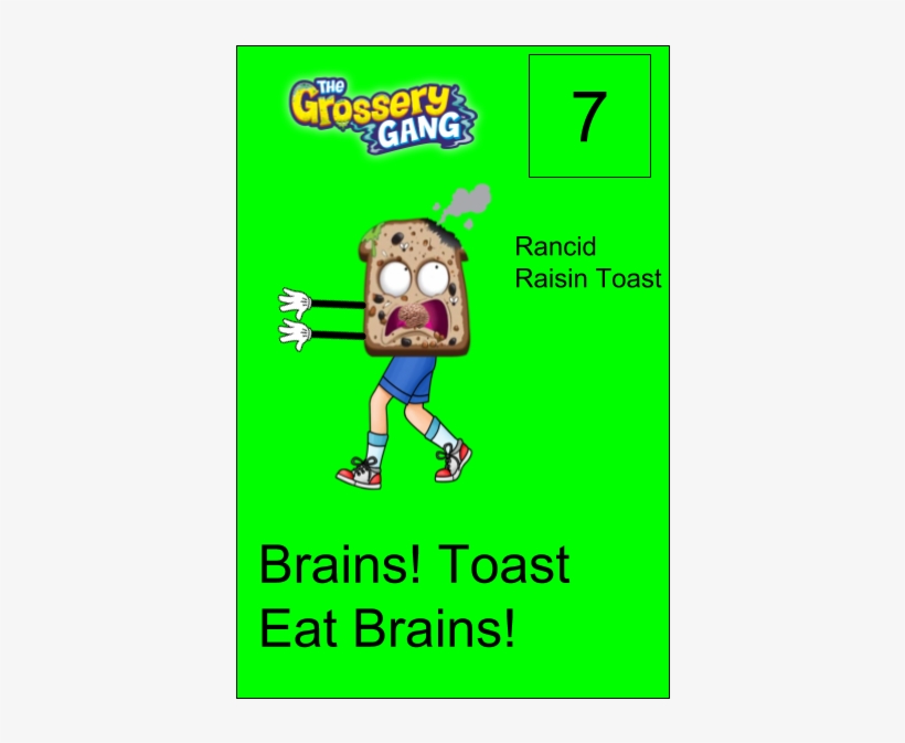 Rancid Raisin Toast Collector Card - Grossery Gang: Getting Grosser: Sticker And Activity, transparent png #1850717