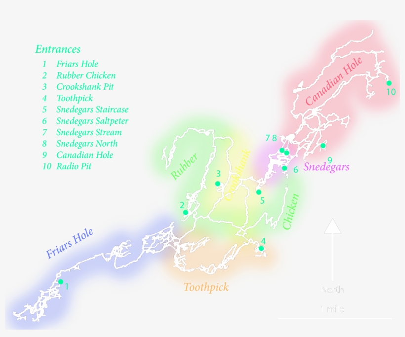 Line Plotted Map Of The Friars Hole Cave System, transparent png #1851443