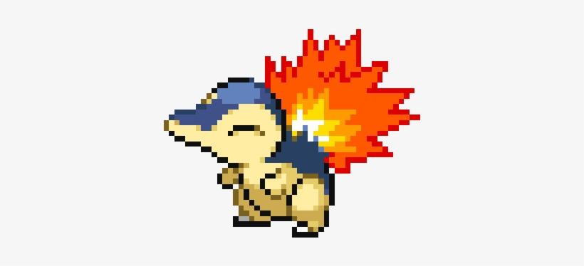 Cyndaquil Cyndaquillart Pixelart Fanart Pixelpokemon - 8 Bit Cyndaquil