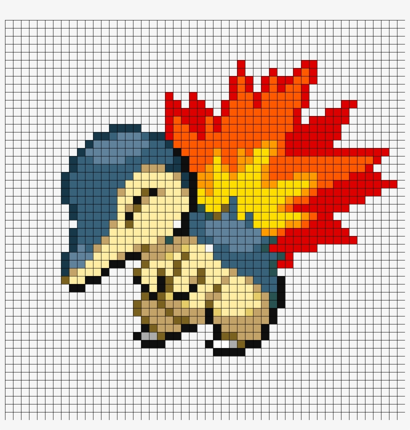 Cyndaquil Perler Bead Pattern / Bead Sprite - Pokémon Perler Beads Patterns Big, transparent png #1851701