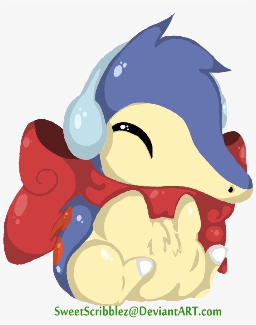 Christmas Quil By Sweetscribblez-d340zan - Cyndaquil, transparent png #1851824