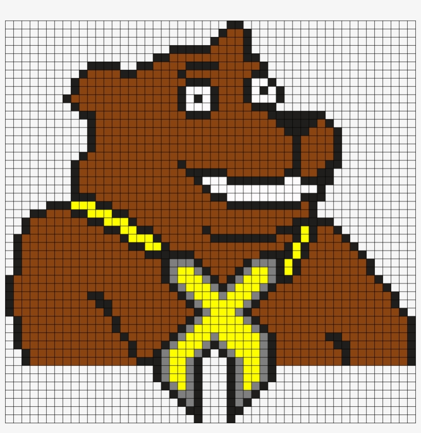 Bear Grillz With X Perler Bead Pattern / Bead Sprite - Bead, transparent png #1852120