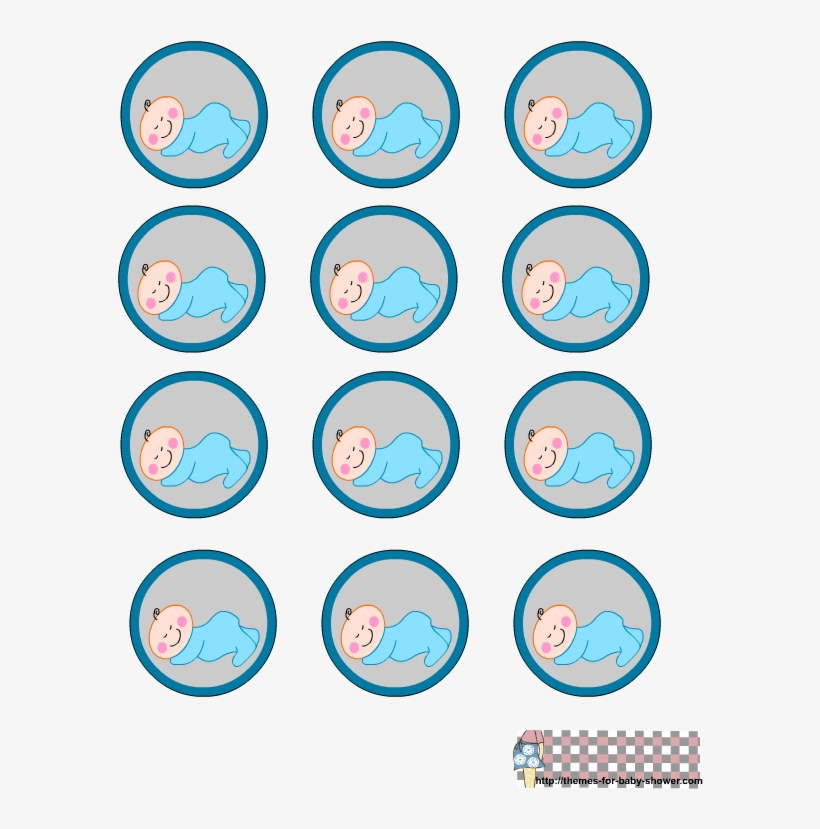 Cute Round Labels For Boy Baby Shower - Wwe Wrestlers Cake Toppers, transparent png #1852498