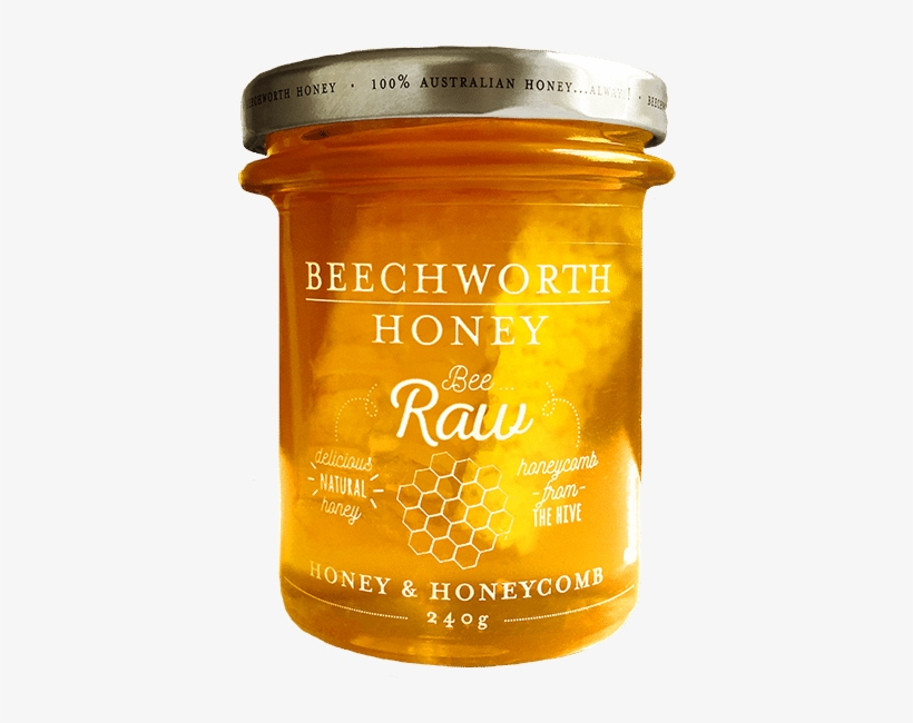 Bee Raw Honeycomb 240g Jar - Raw Honeycomb, transparent png #1852525