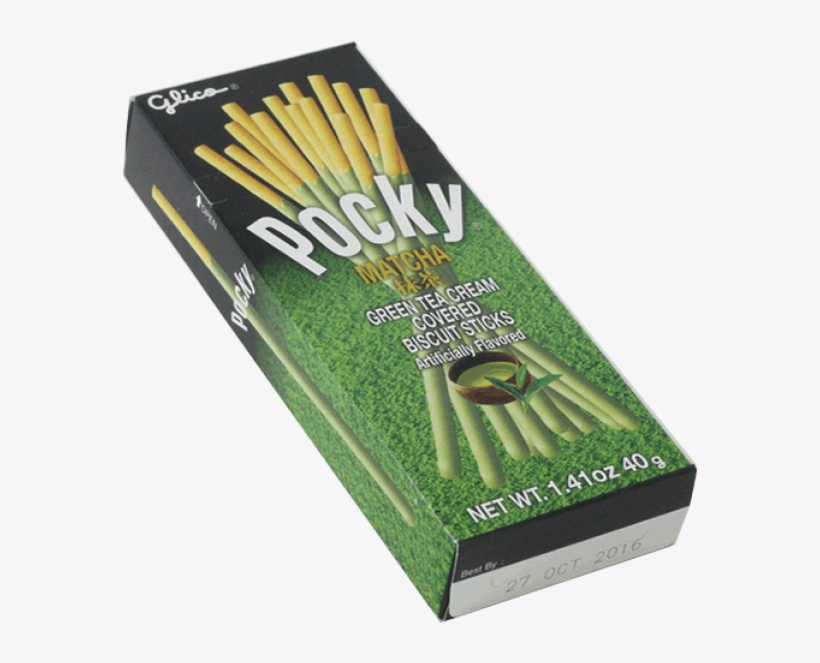 Glico Pocky Green Tea Cream Coated Biscuit Sticks, transparent png #1852833