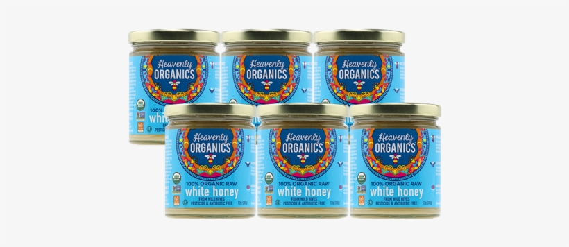 Heavenly Organics - 100 Organic Raw White Honey - 12, transparent png #1852913