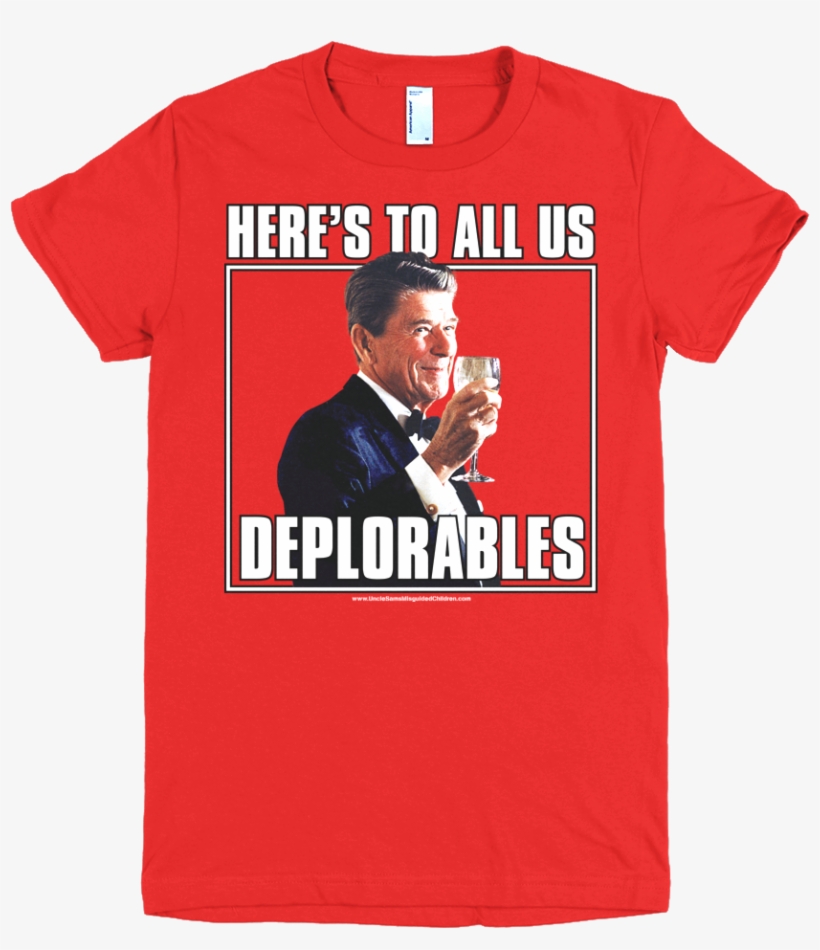Women's Ronald Reagan Cheers All Deplorables - Raising My Tribe To Have Kind Hearts Brave Spirit Fierce, transparent png #1852974