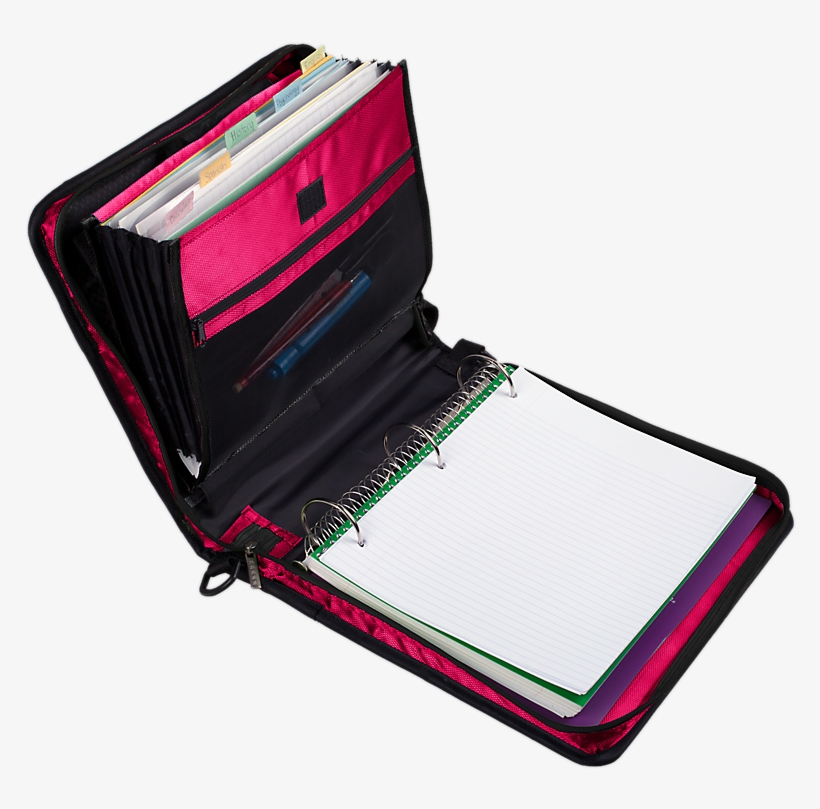 Five Star® 2" Zipper Binder Expandable Pocket - Five Star Binder Inside, transparent png #1853111