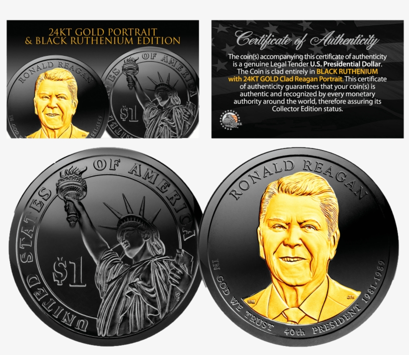 Ronald Reagan Presidential $1 Dollar U, transparent png #1853349