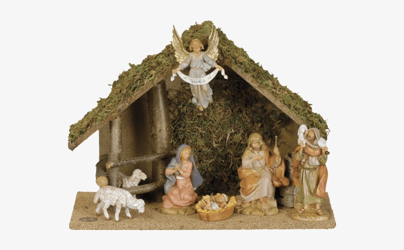 Nativity Scenes Usually Feature One Of Two Things Above - Fontanini Nativity 7 Piece Set With Italian Stable, transparent png #1854040