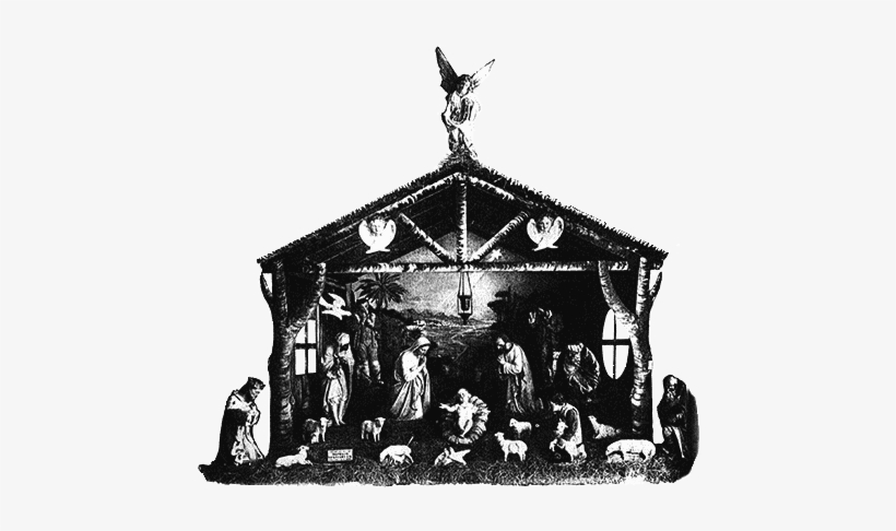 Nativity Items Are Temporarily On Hold While We Organize, - Nativity Scenery Black And White, transparent png #1854267