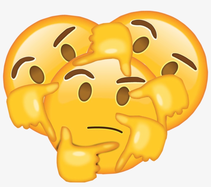 10670107 - >> - Denkendes Gesicht - Emoji Große Wanduhr, transparent png #1854365