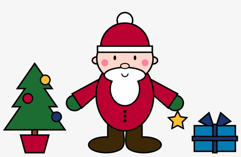 Simple Santa Claus Christmas Scene Png Royalty Free - Simple Santa Clipart, transparent png #1854502