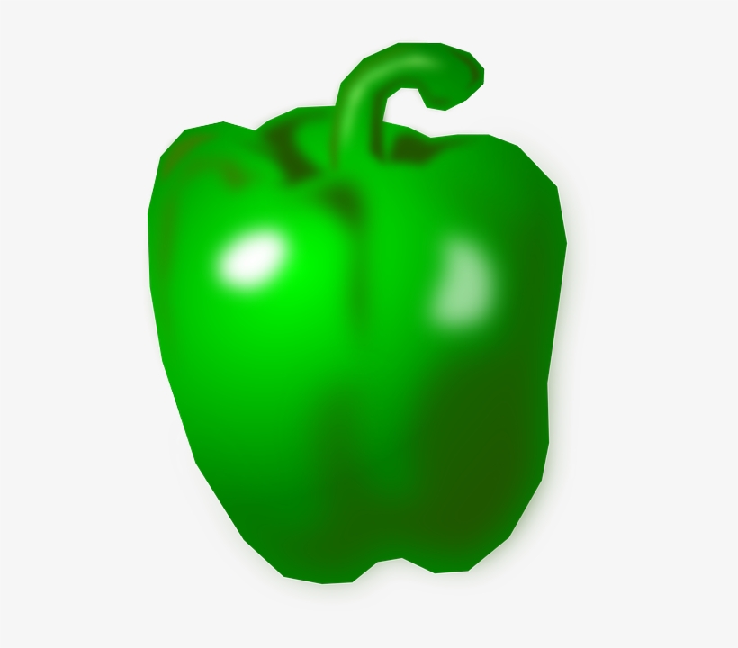 Green Pepper, Pepper, Green, Bell Pepper, Sweet Pepper - Pimiento Verde Vector, transparent png #1854952